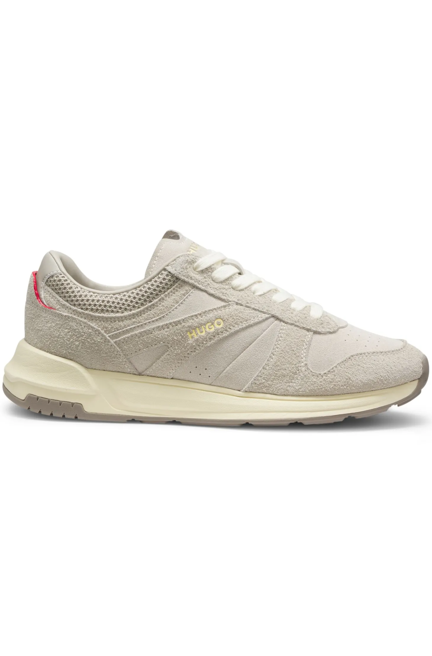 Sneakers aus strukturiertem Veloursleder mit Logo-Details