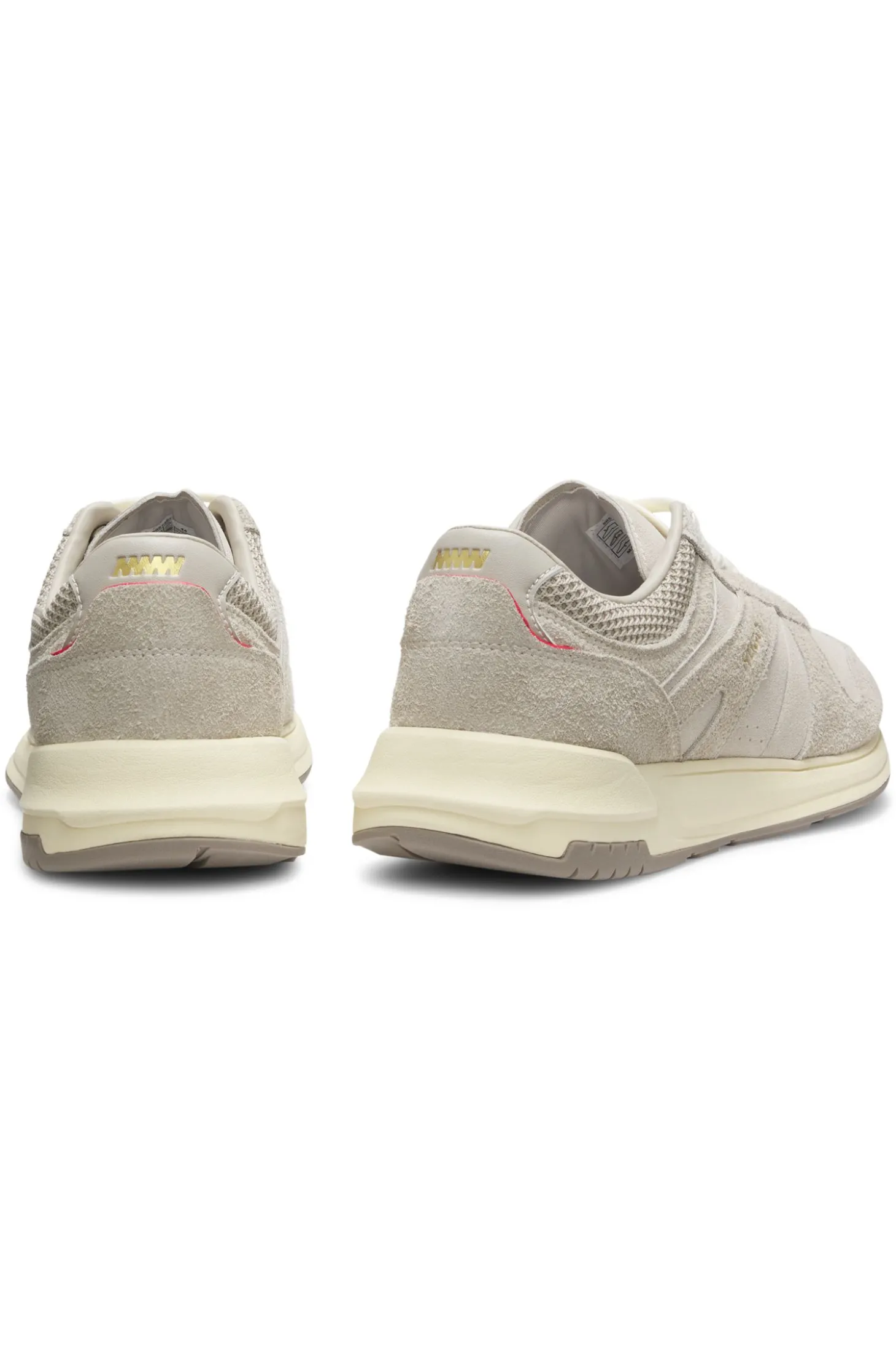 Sneakers aus strukturiertem Veloursleder mit Logo-Details
