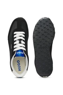 Sneakers aus strukturiertem Gewebe mit Stern-Detail