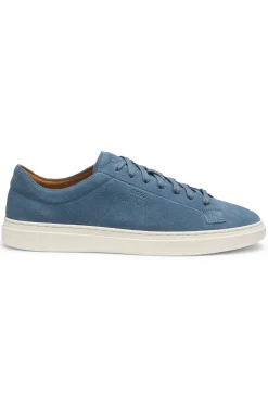 Sneakers aus Veloursleder mit Logo-Prägung