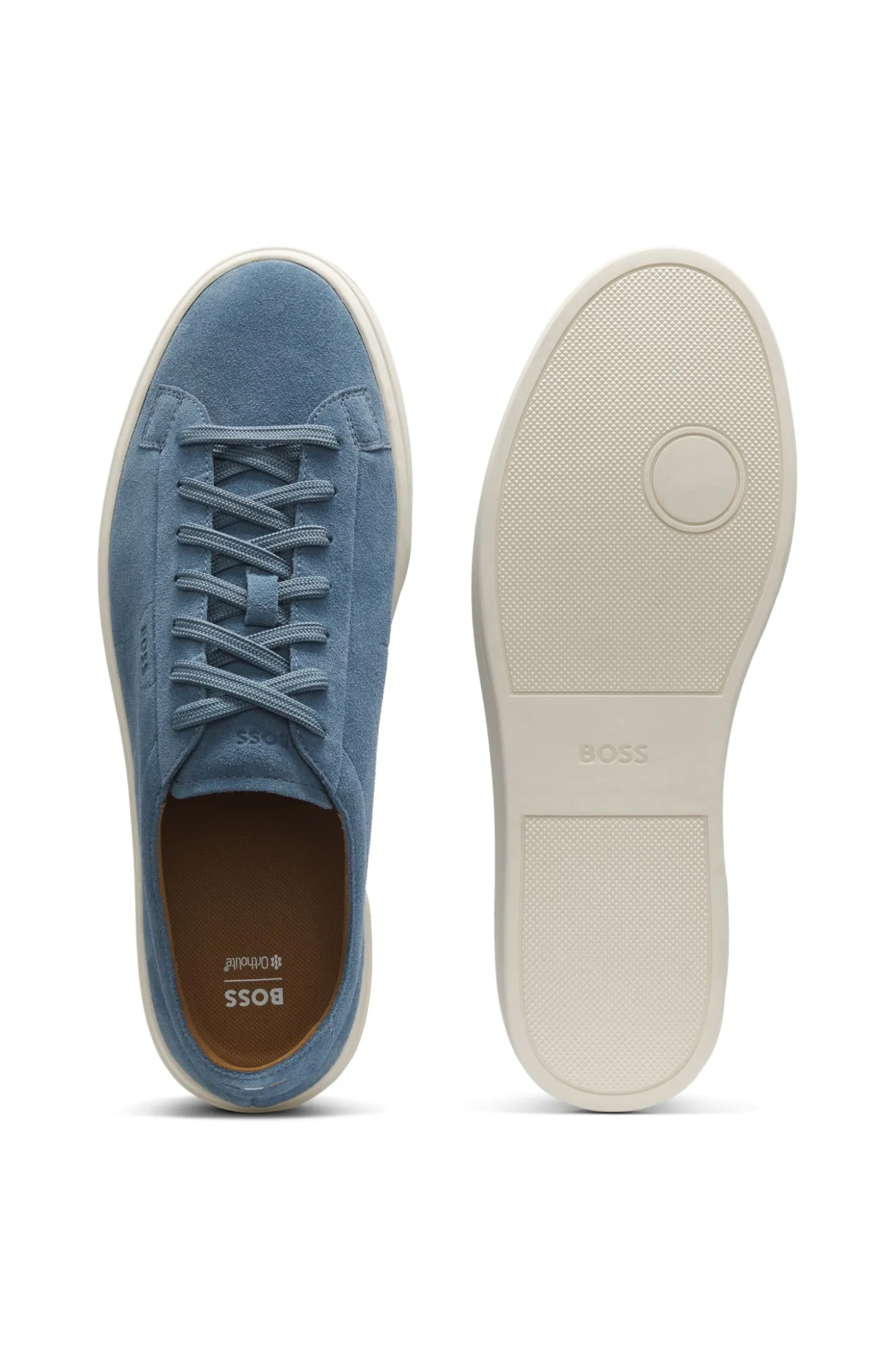 Sneakers aus Veloursleder mit Logo-Prägung