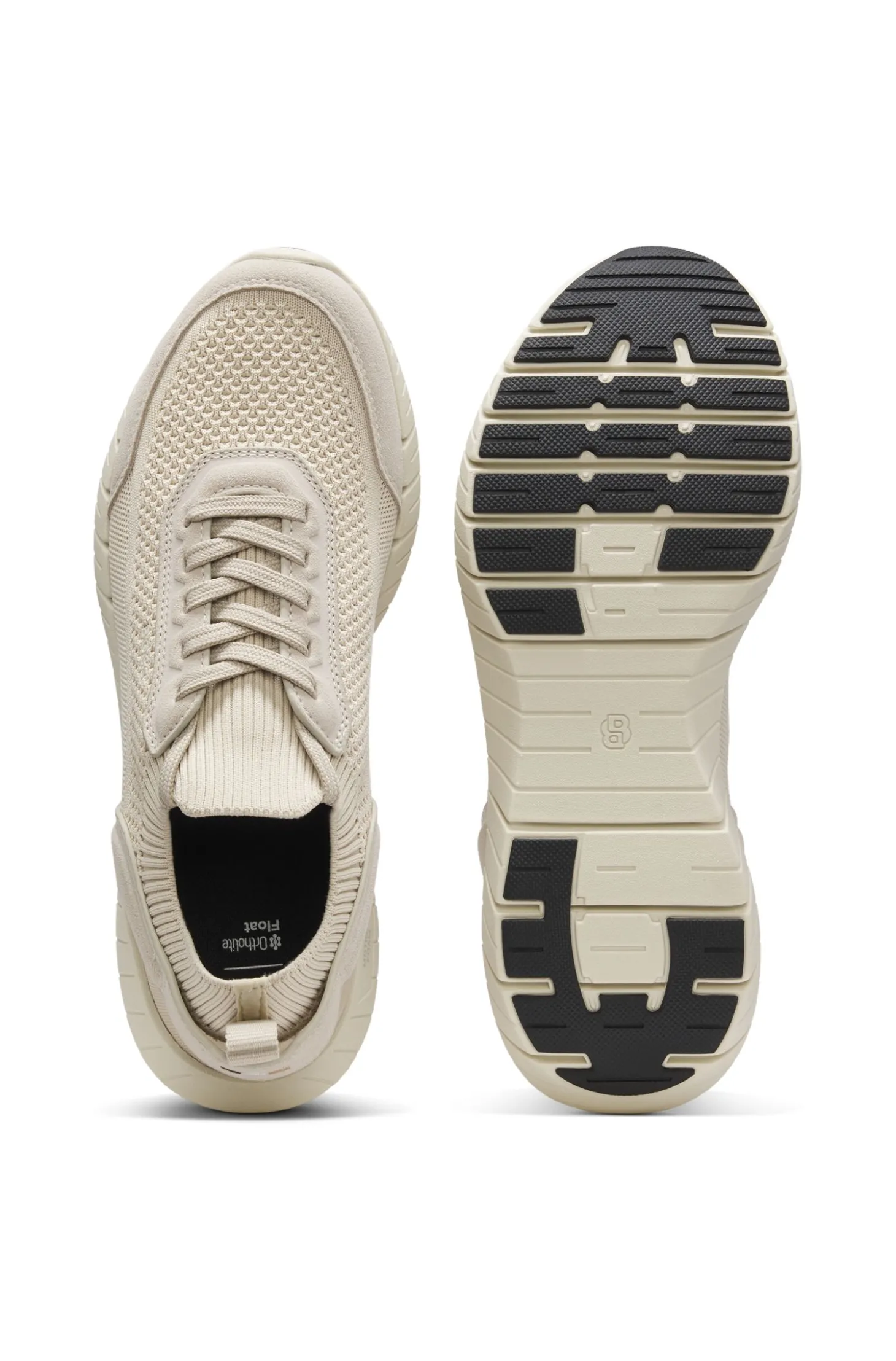 Sneakers aus Veloursleder mit Stricksocke und Schnürung