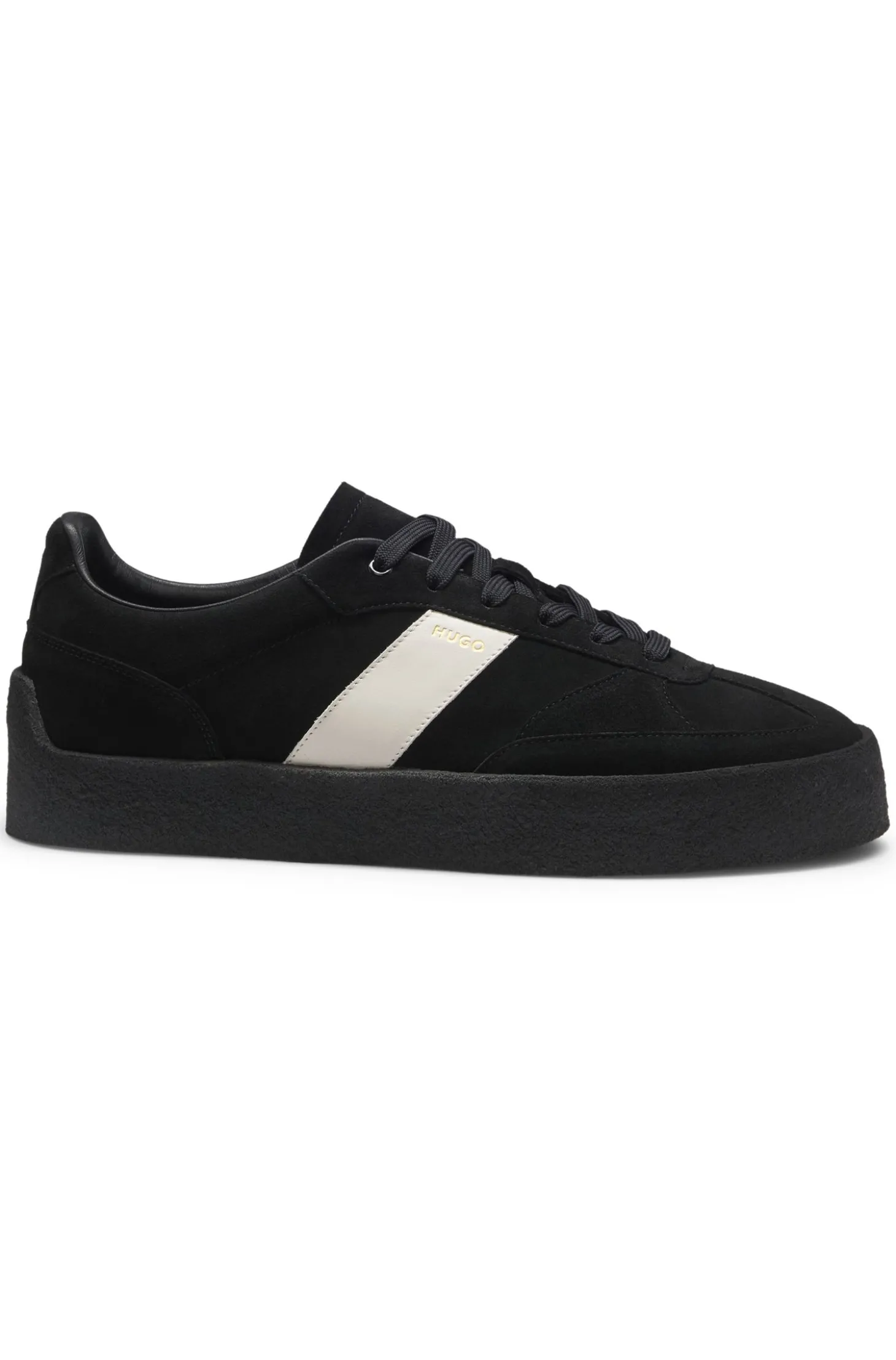 Sneakers aus Veloursleder mit Seitenstreifen