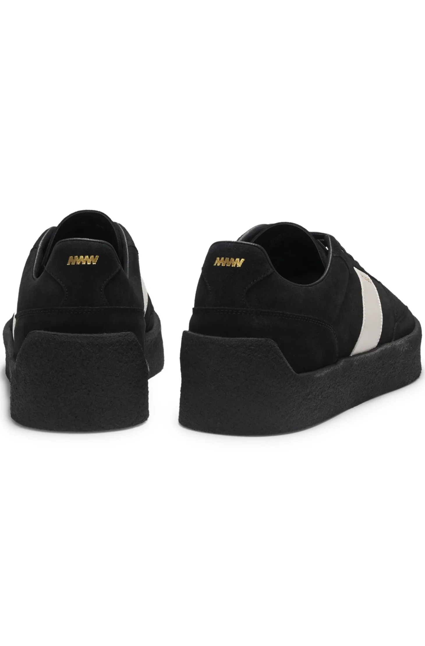 Sneakers aus Veloursleder mit Seitenstreifen