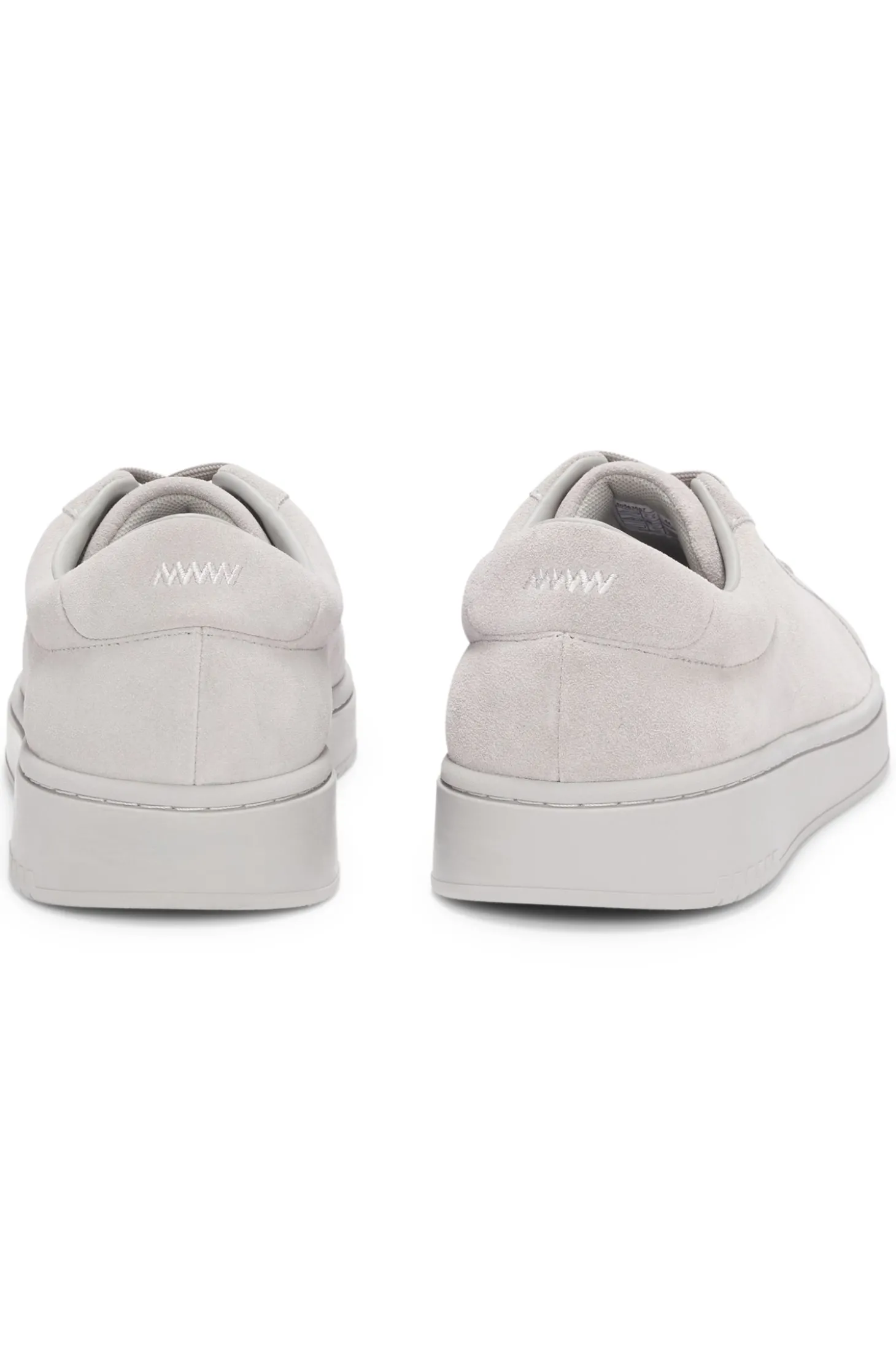 Sneakers aus Veloursleder mit goldfarbenem Folien-Logo