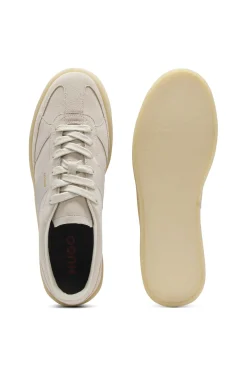 Sneakers aus Veloursleder mit Seitenstreifen