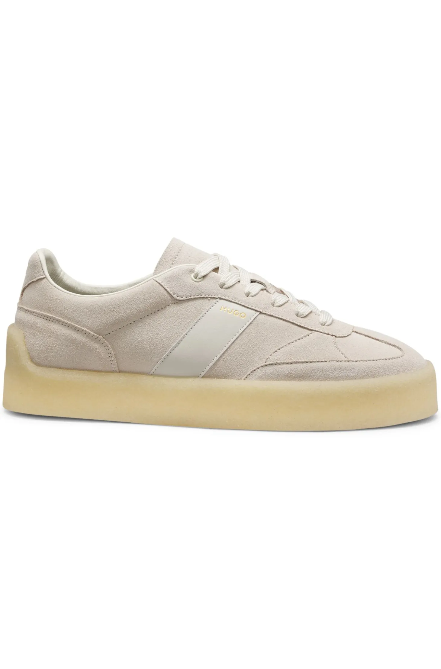 Sneakers aus Veloursleder mit Seitenstreifen
