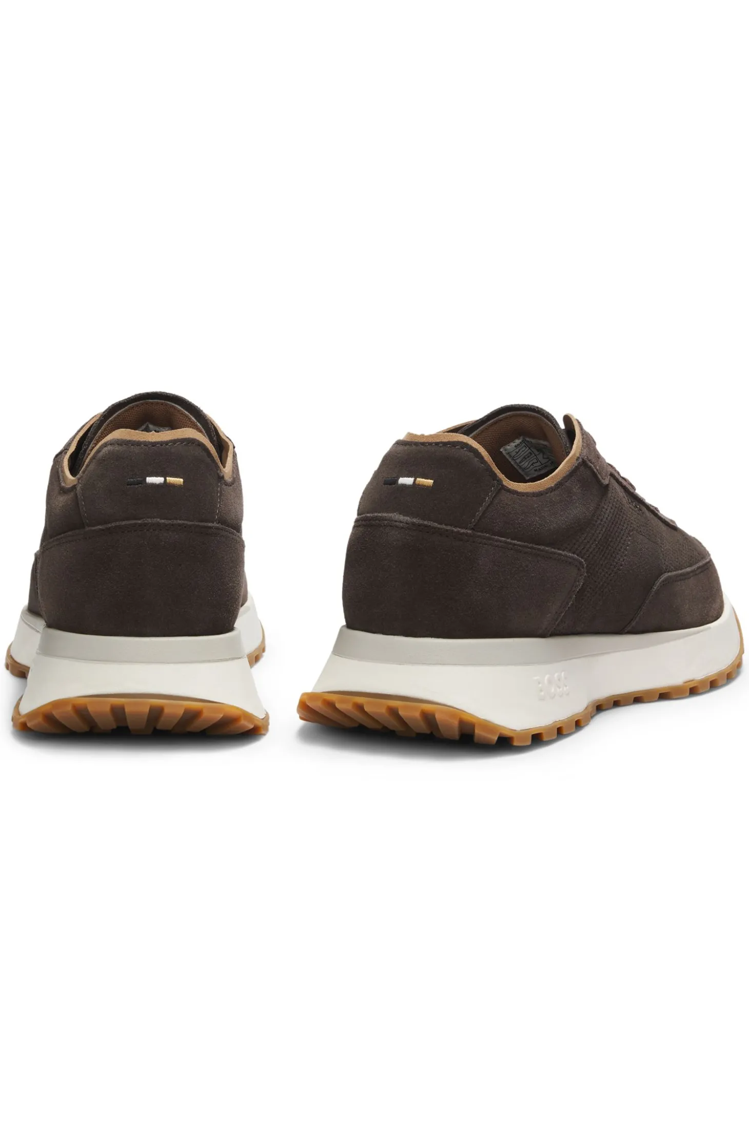Sneakers aus Veloursleder mit Perforationen