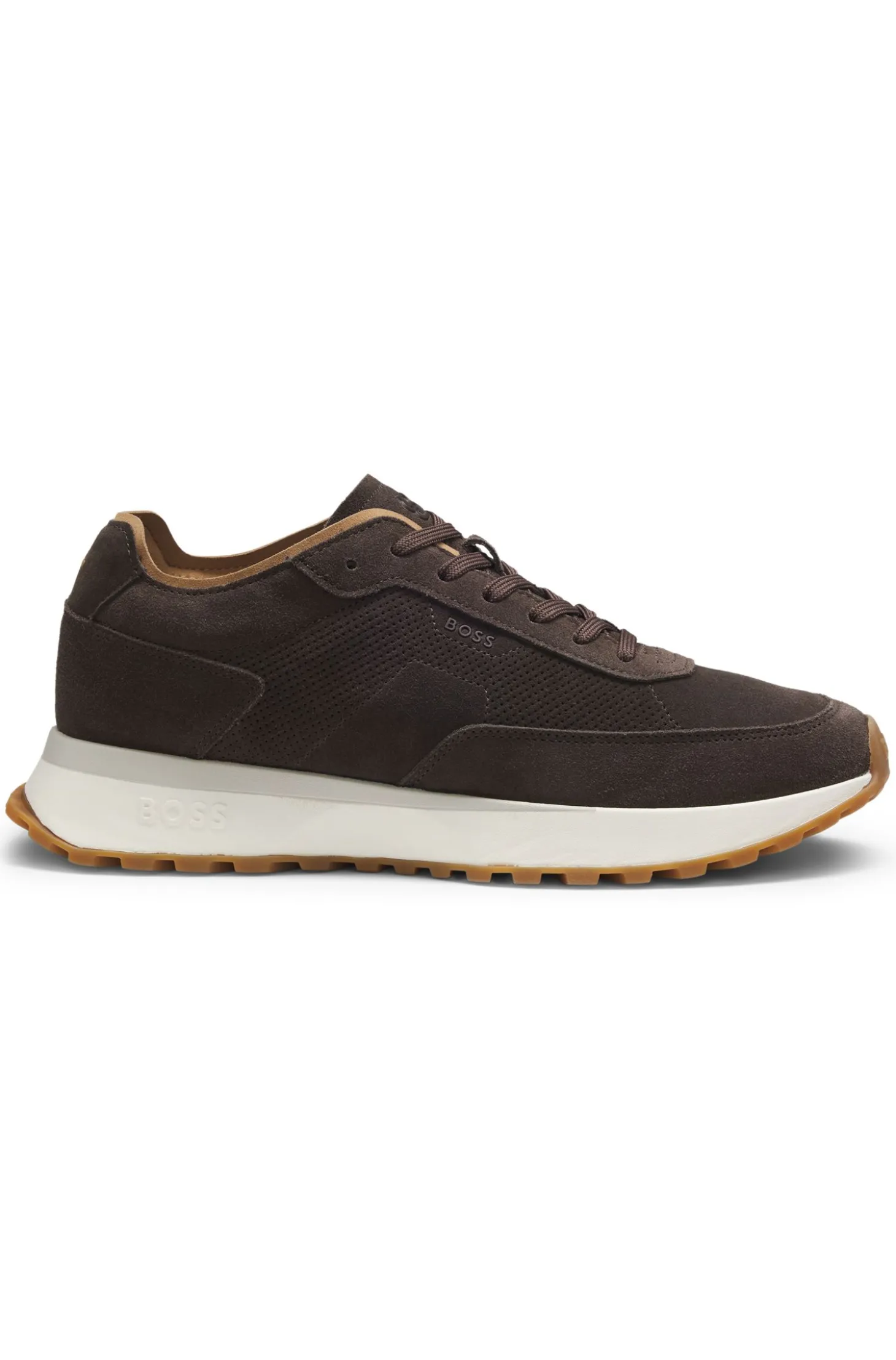 Sneakers aus Veloursleder mit Perforationen