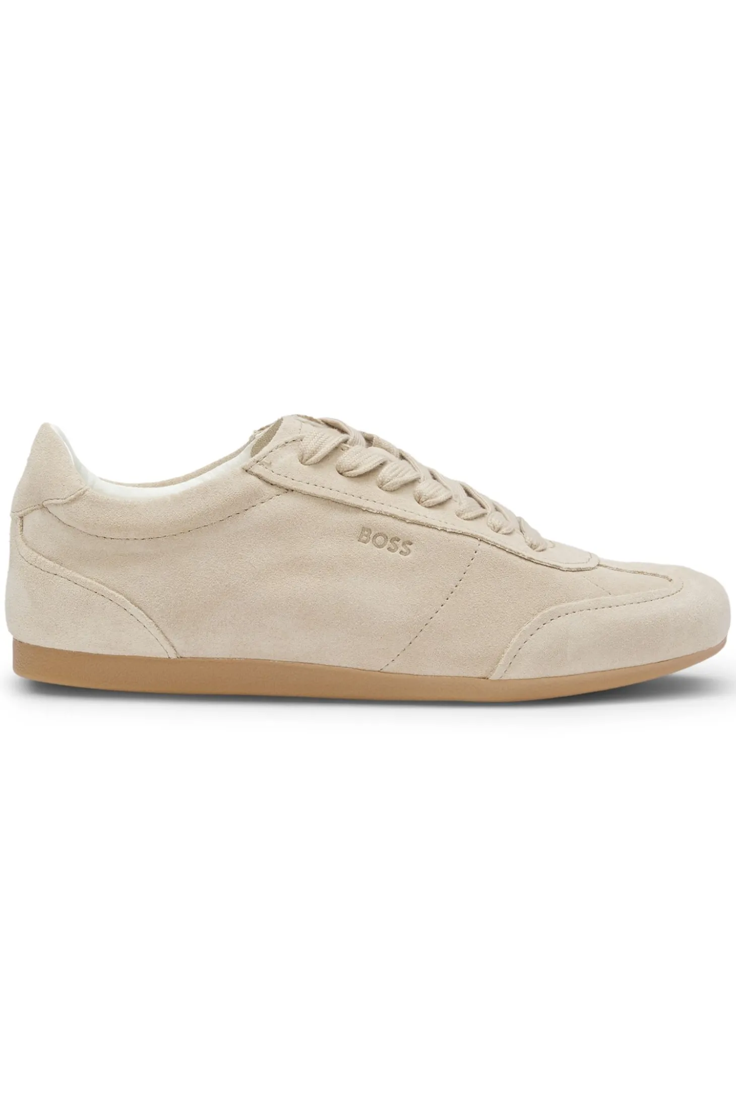 Sneakers aus Veloursleder mit Logo-Details