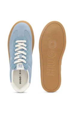 Sneakers aus Veloursleder mit Stack-Logo