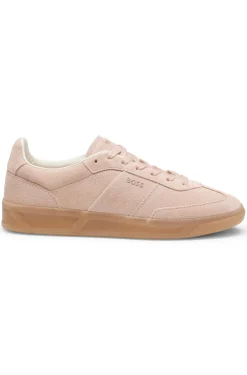 Sneakers aus Veloursleder mit Gummisohlen