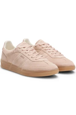 Sneakers aus Veloursleder mit Gummisohlen