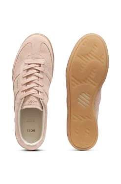 Sneakers aus Veloursleder mit Gummisohlen