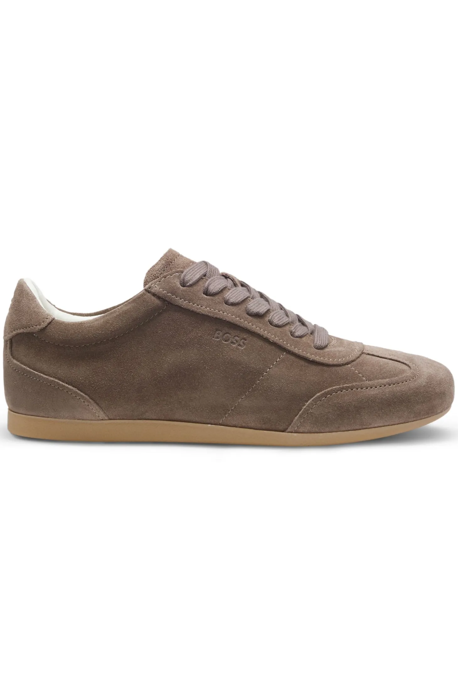 Sneakers aus Veloursleder mit Logo-Details