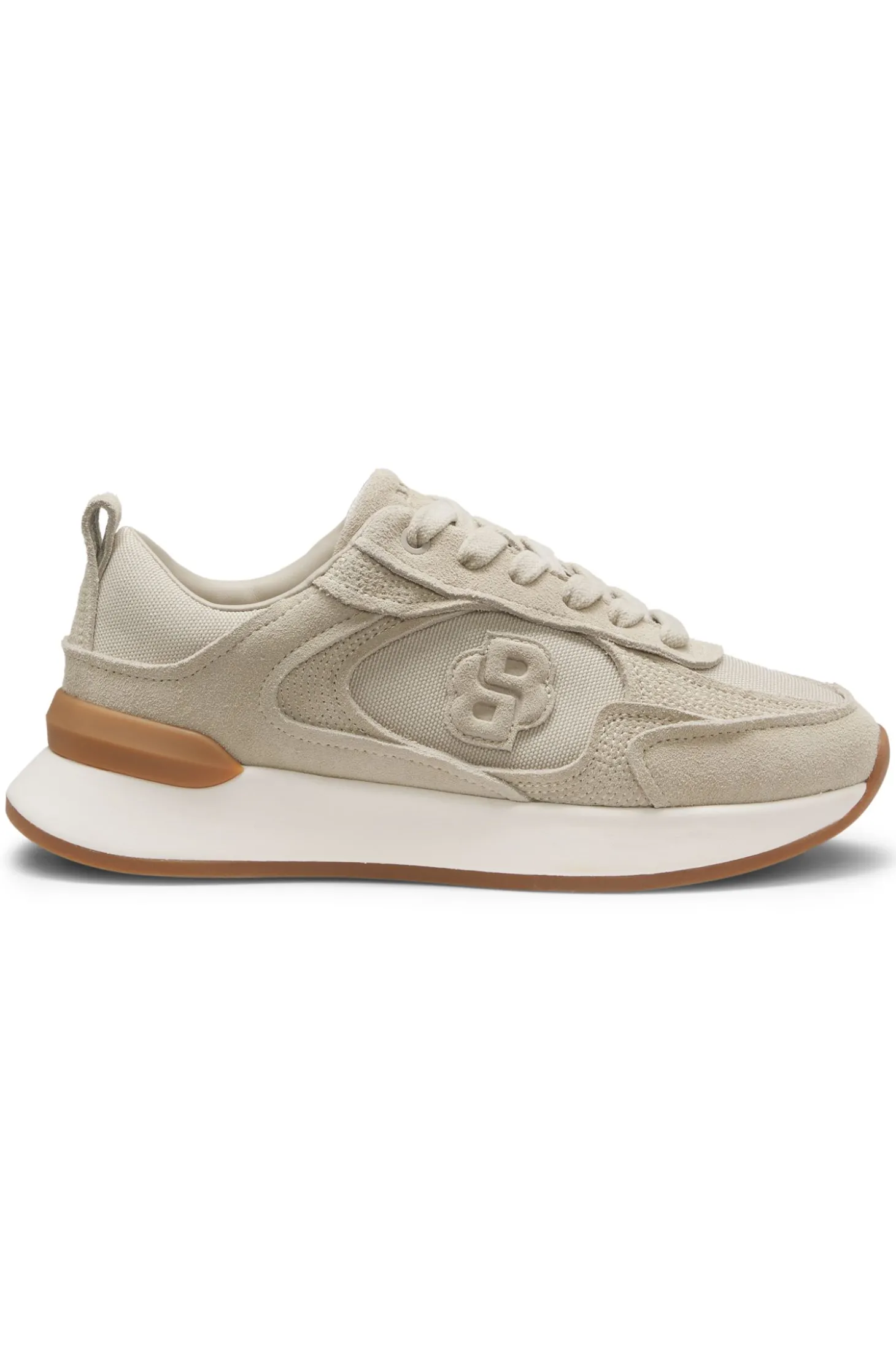 Sneakers aus Veloursleder mit Double-B-Monogramm