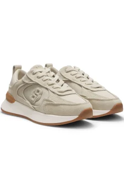 Sneakers aus Veloursleder mit Double-B-Monogramm