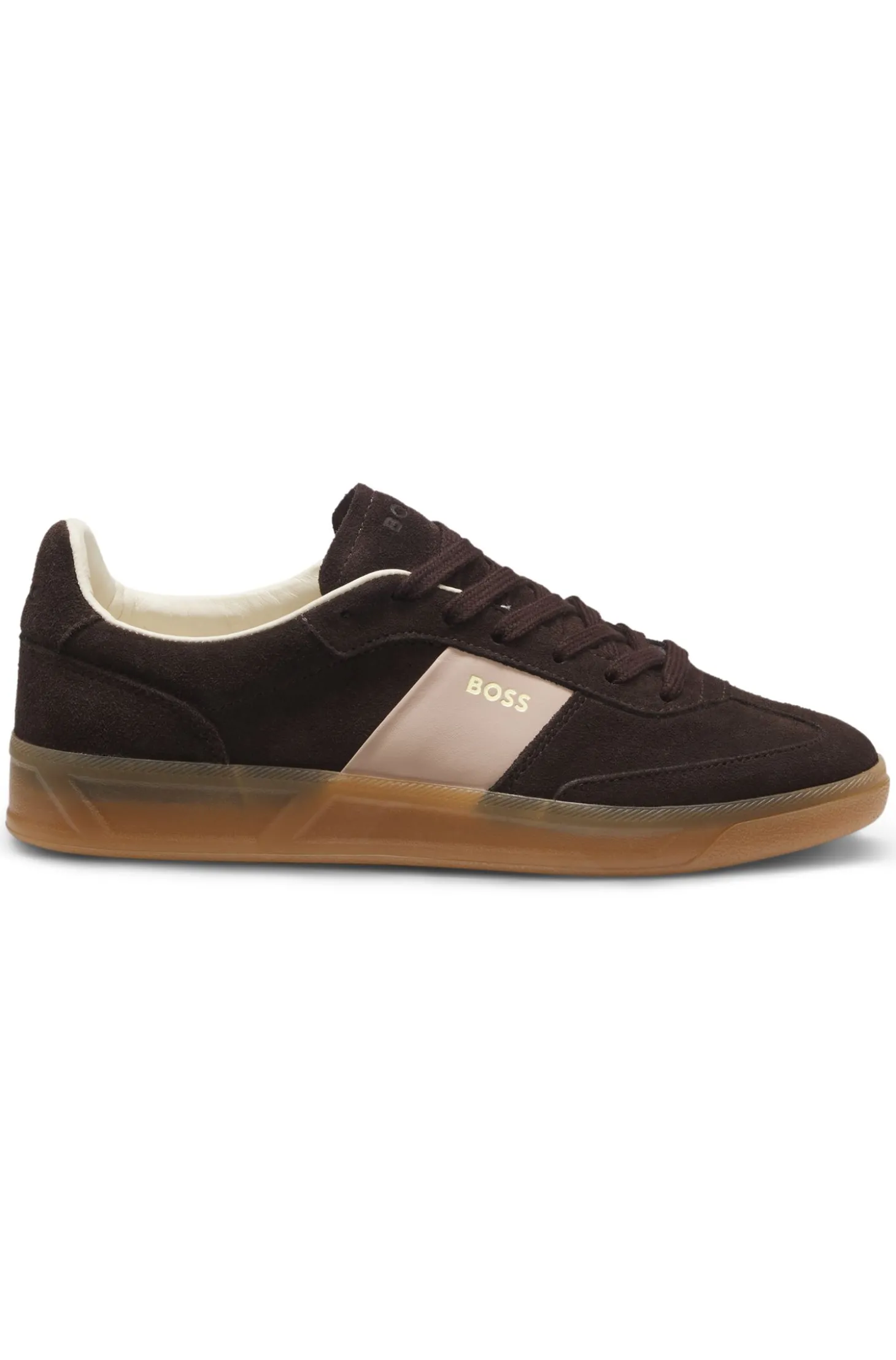 Sneakers aus Veloursleder mit Glattleder-Details