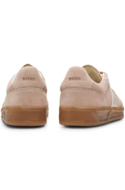 Sneakers aus Veloursleder mit Glattleder-Details