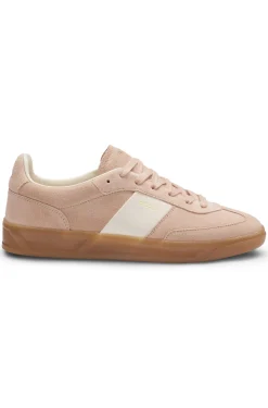 Sneakers aus Veloursleder mit Glattleder-Details