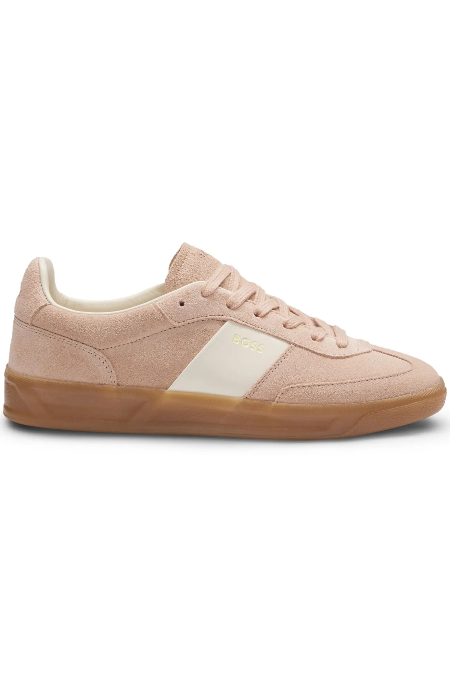 Sneakers aus Veloursleder mit Glattleder-Details