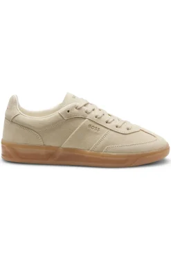 Sneakers aus Veloursleder mit Gummisohlen