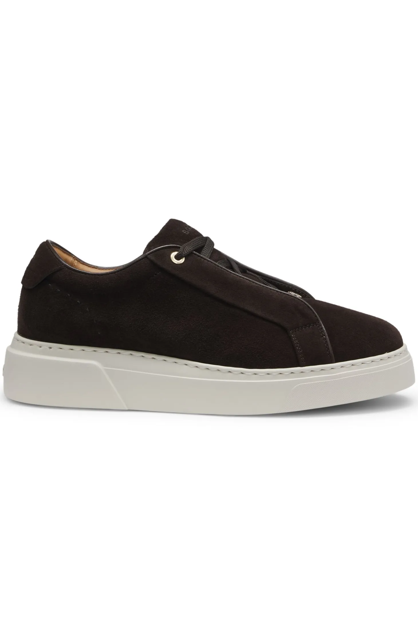 Sneakers aus Veloursleder mit verdecktem Keilabsatz