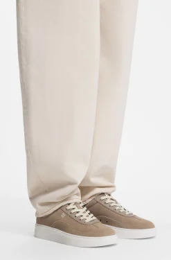 Sneakers aus Veloursleder mit Stack-Logo