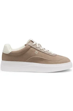 Sneakers aus Veloursleder mit Stack-Logo