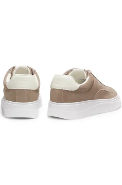 Sneakers aus Veloursleder mit Stack-Logo