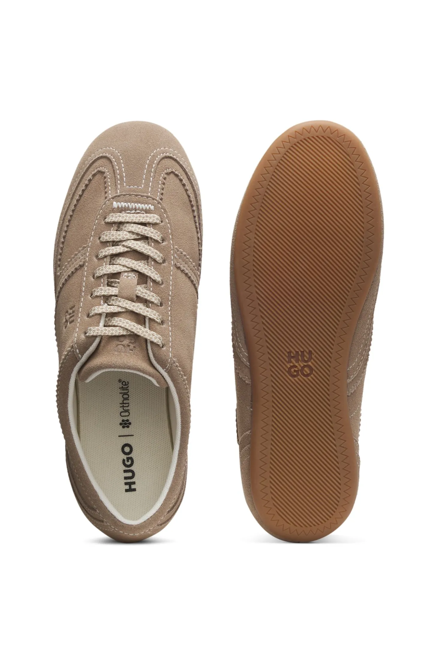 Sneakers aus Veloursleder mit Stack-Logo