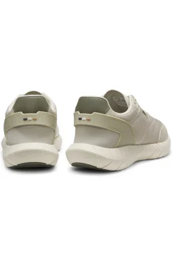 Sneakers im Laufschuh-Stil mit Lederbesatz