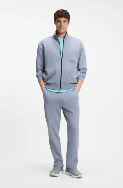 Sneakers im Laufschuh-Stil mit Lederbesatz