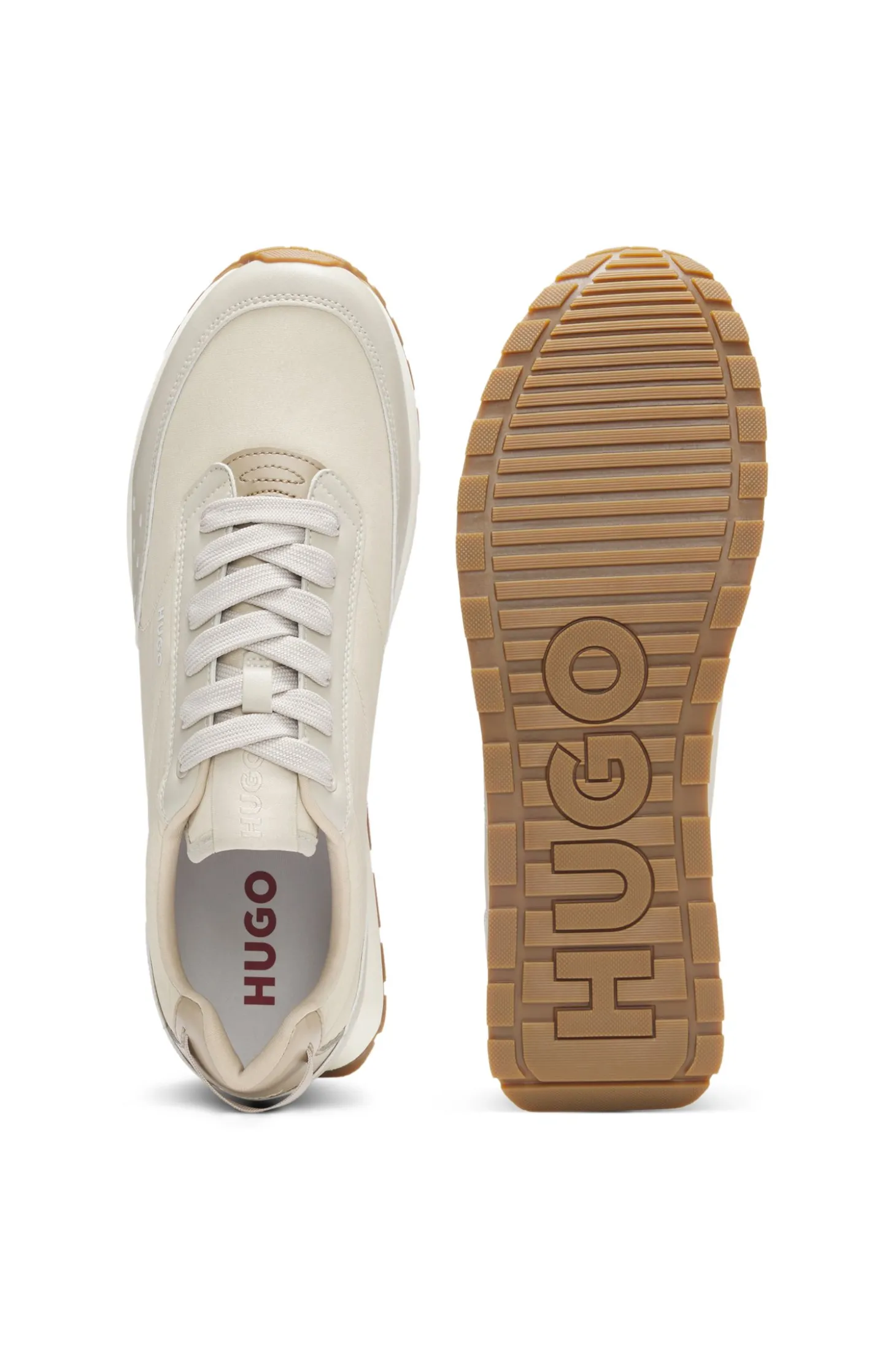 Sneakers im Laufschuh-Stil mit Zickzack-Detail