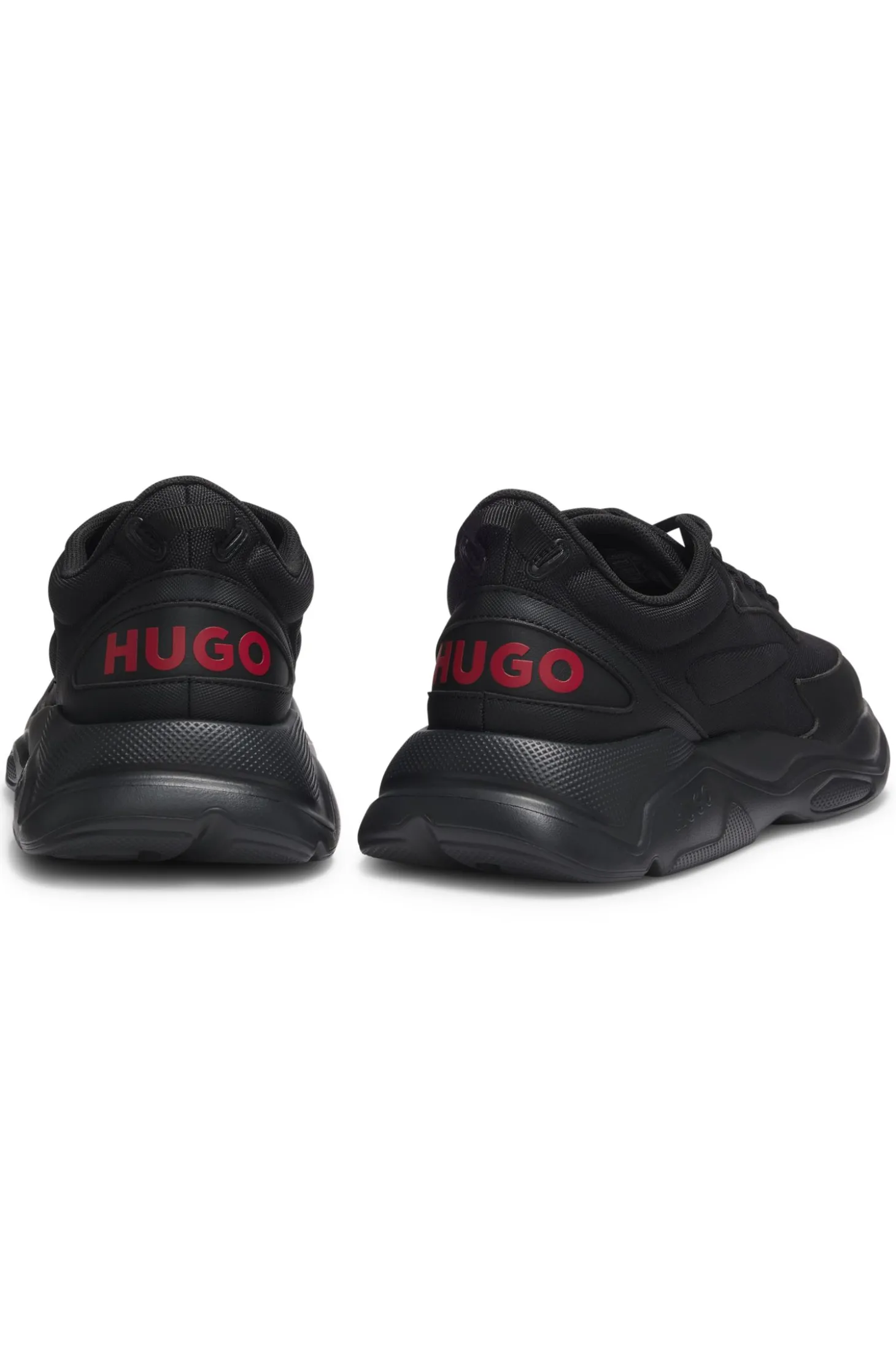 Sneakers in Canvas-Optik mit Logo an der Ferse