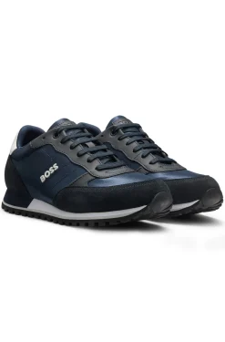 Sneakers mit Logo-Details und Details aus Kunstleder