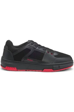 Sneakers mit Mesh und Kunstleder