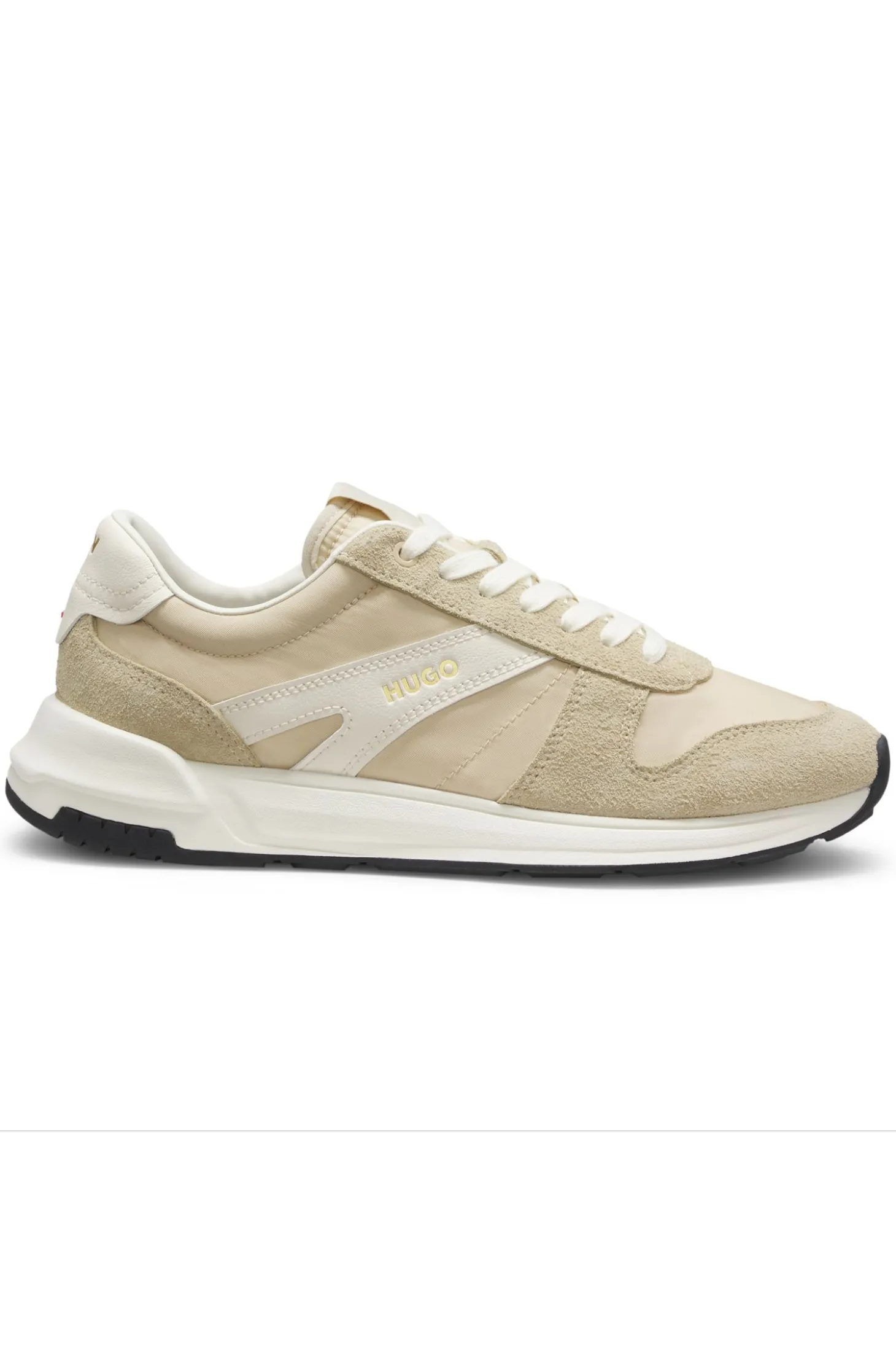 Sneakers mit Veloursleder-Besatz und Logo-Details