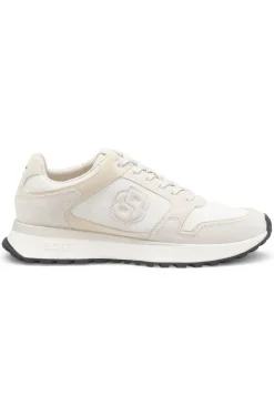 Sneakers mit Veloursleder-Details und Double-B-Monogramm