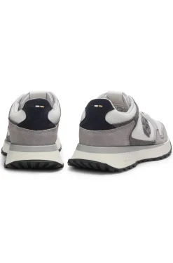 Sneakers mit Veloursleder-Details und Double-B-Monogramm
