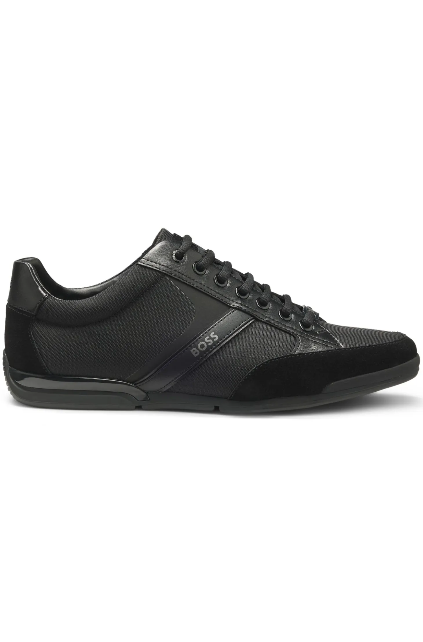 Sneakers mit Veloursleder und Kunstleder