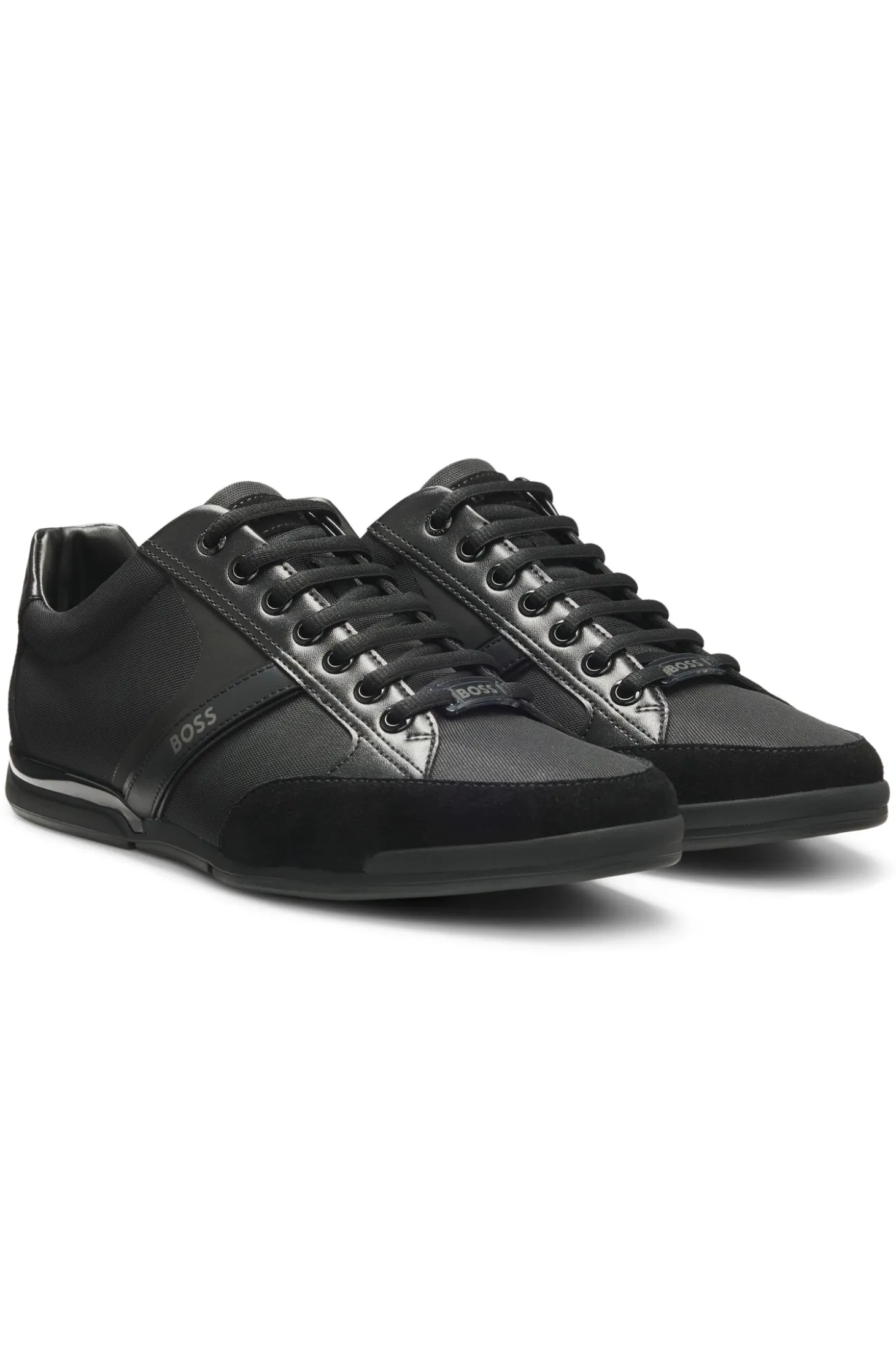 Sneakers mit Veloursleder und Kunstleder