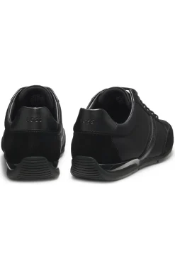Sneakers mit Veloursleder und Kunstleder