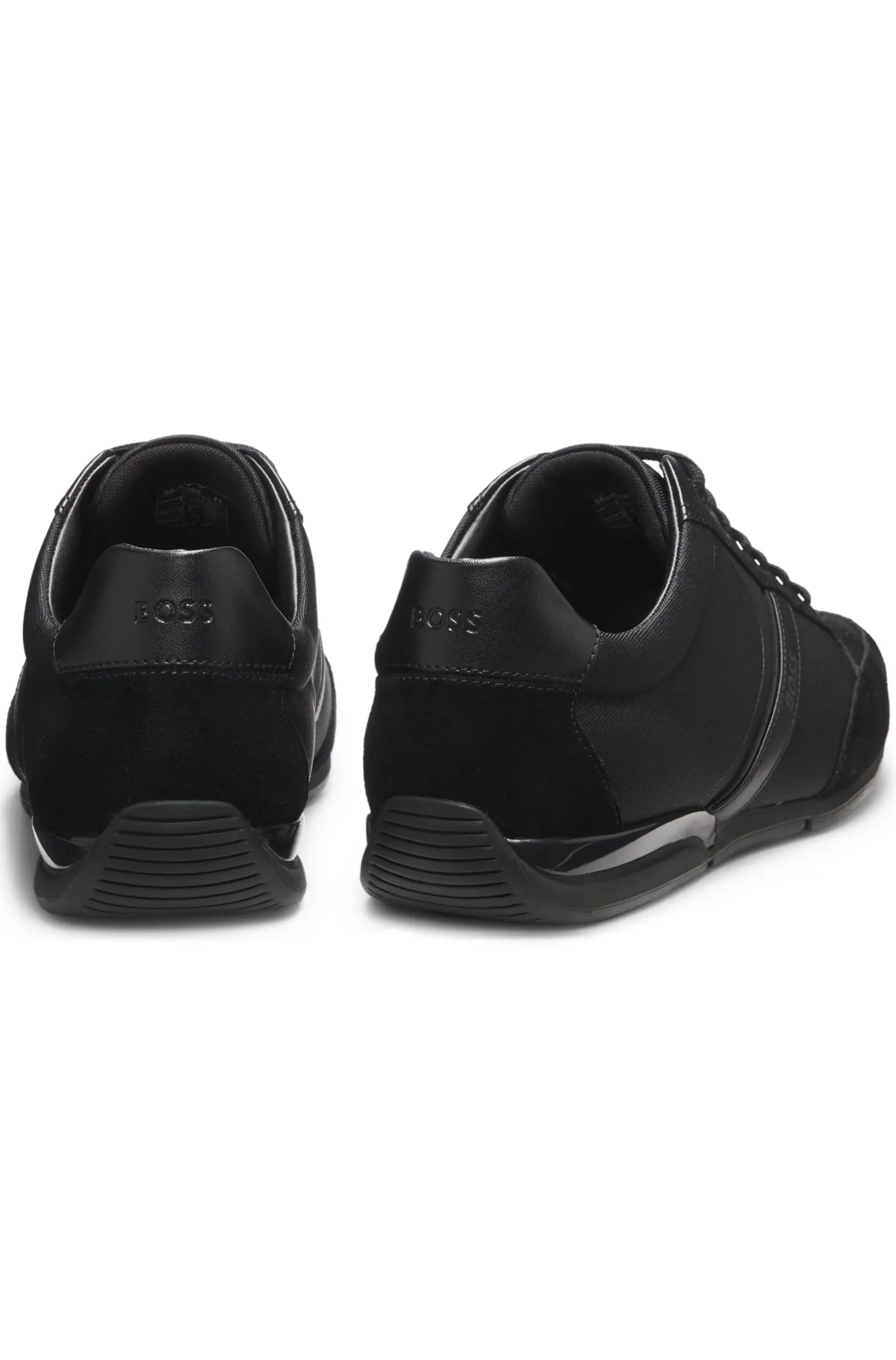 Sneakers mit Veloursleder und Kunstleder