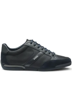Sneakers mit Veloursleder und Kunstleder