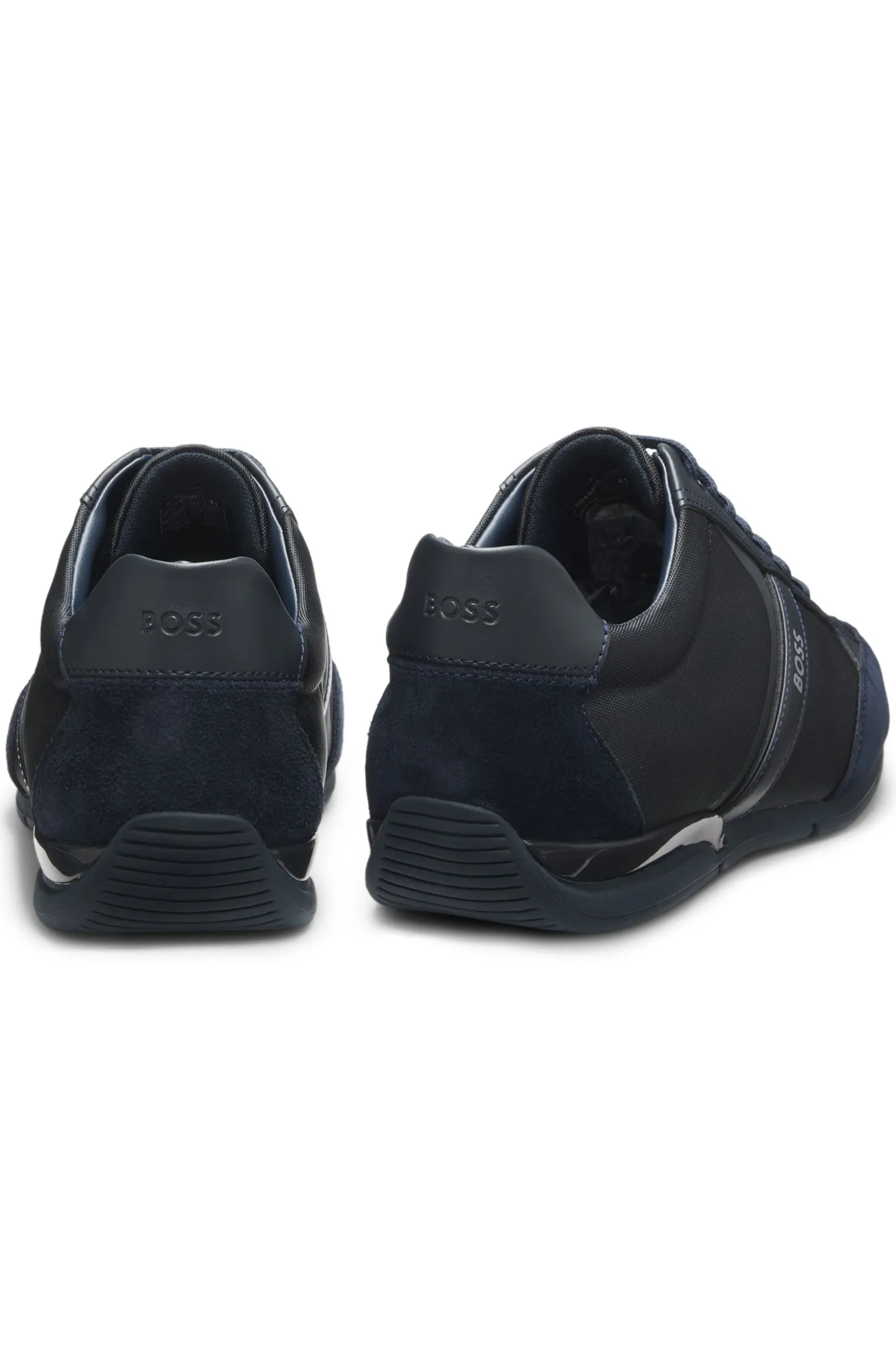 Sneakers mit Veloursleder und Kunstleder