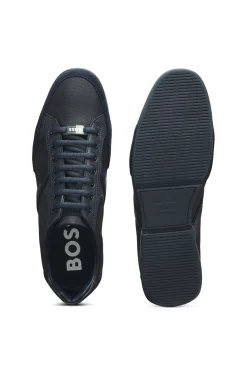 Sneakers mit Veloursleder und Kunstleder