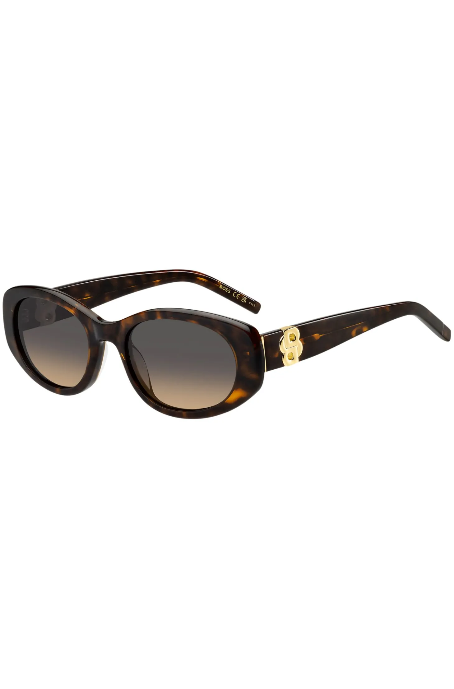 Sonnenbrille aus Acetat in Schildpatt-Optik mit Double-B-Monogramm