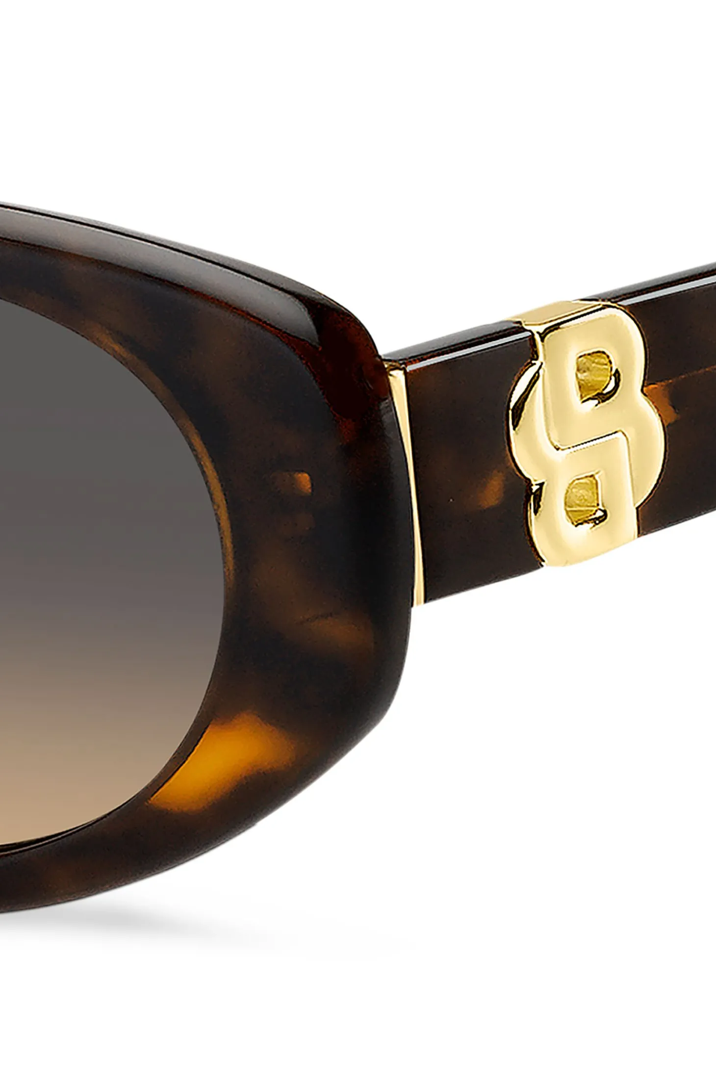 Sonnenbrille aus Acetat in Schildpatt-Optik mit Double-B-Monogramm