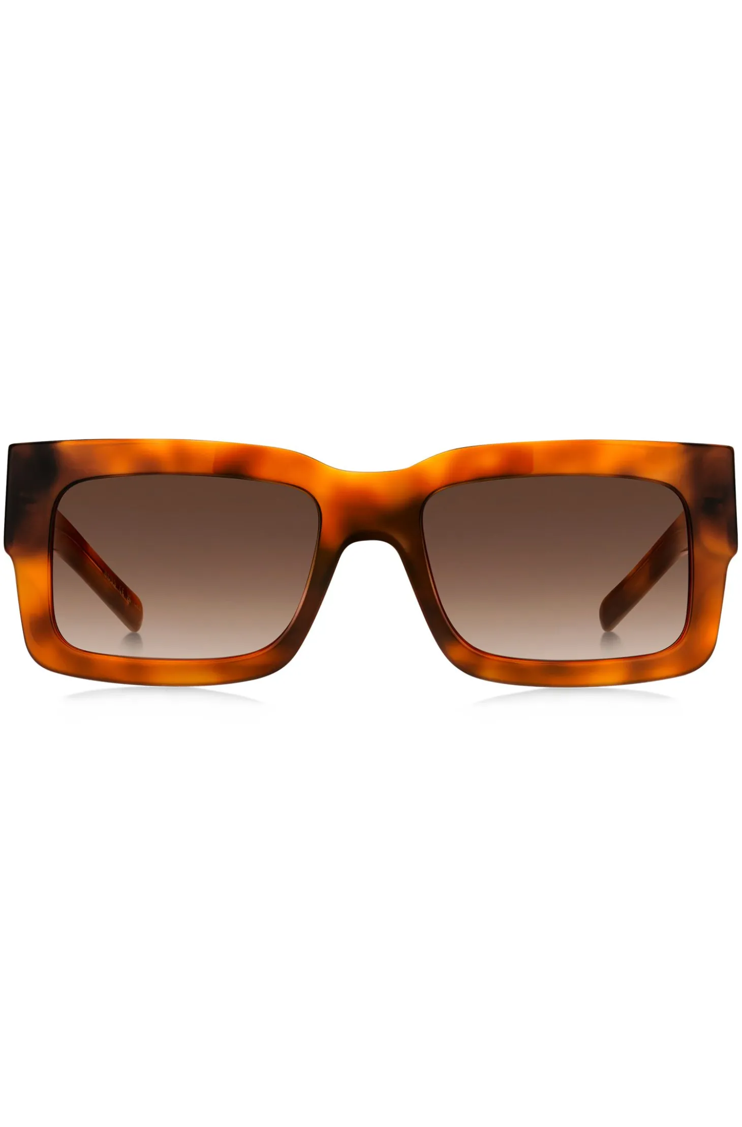 Sonnenbrille aus Acetat mit Havanna-Muster und Double-B-Monogramm